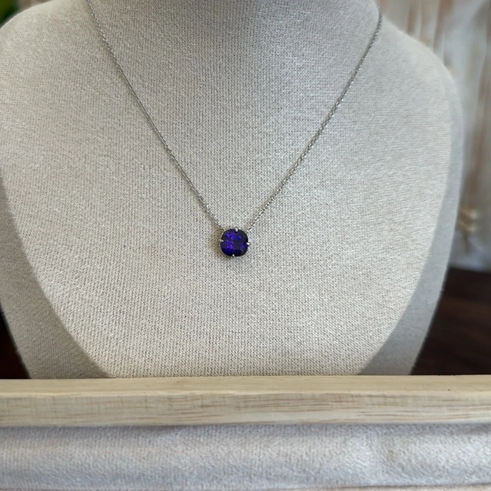 Hespera Size 6 authentic amethyst and white topaz witchy core ring set